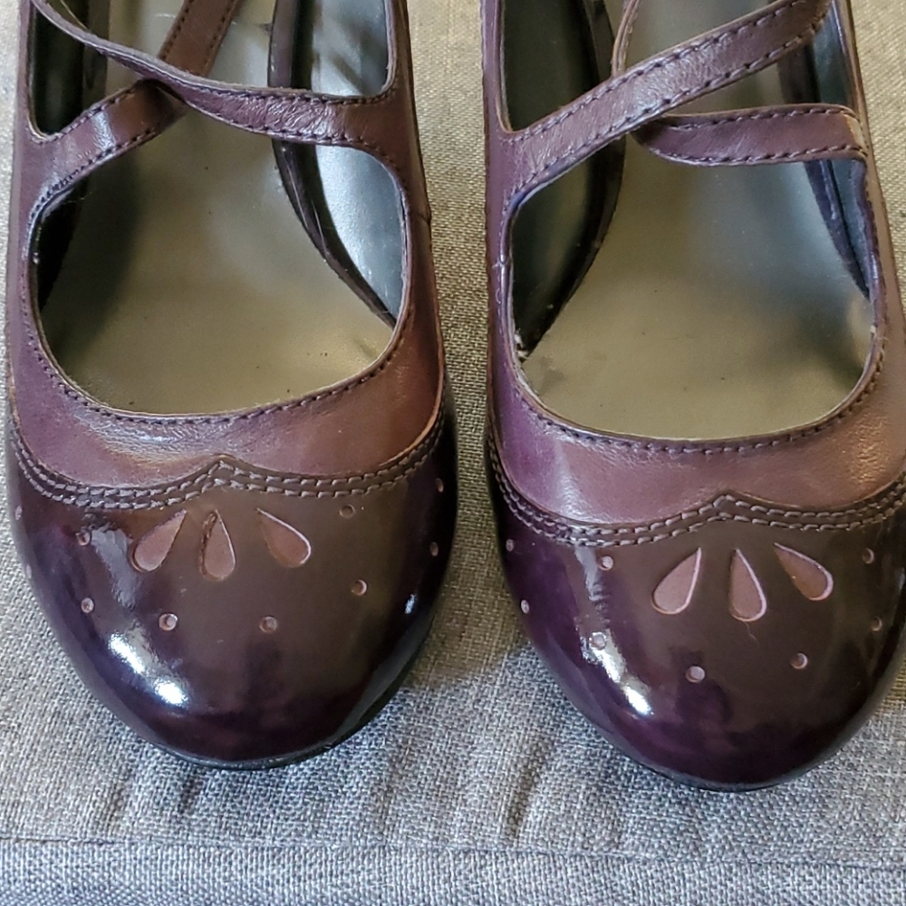 ALDO Retro Inspired Eggplant Purple Heels